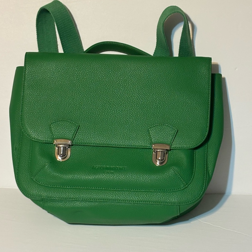 AGE OF INNOCENCE , LONDON ,Green Leather Backpack